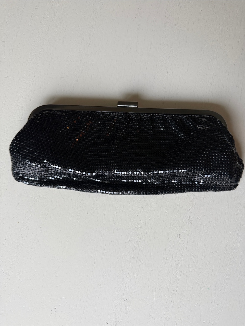 Black Sequin Evening Clutch